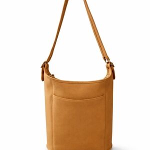 Vintage 90s Coach #9060 Slim Duffle Sac In Camel Shoulder Bag EVC!